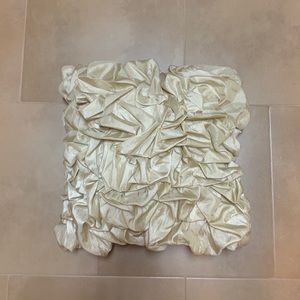 Ruffle satin pillow 24x24
